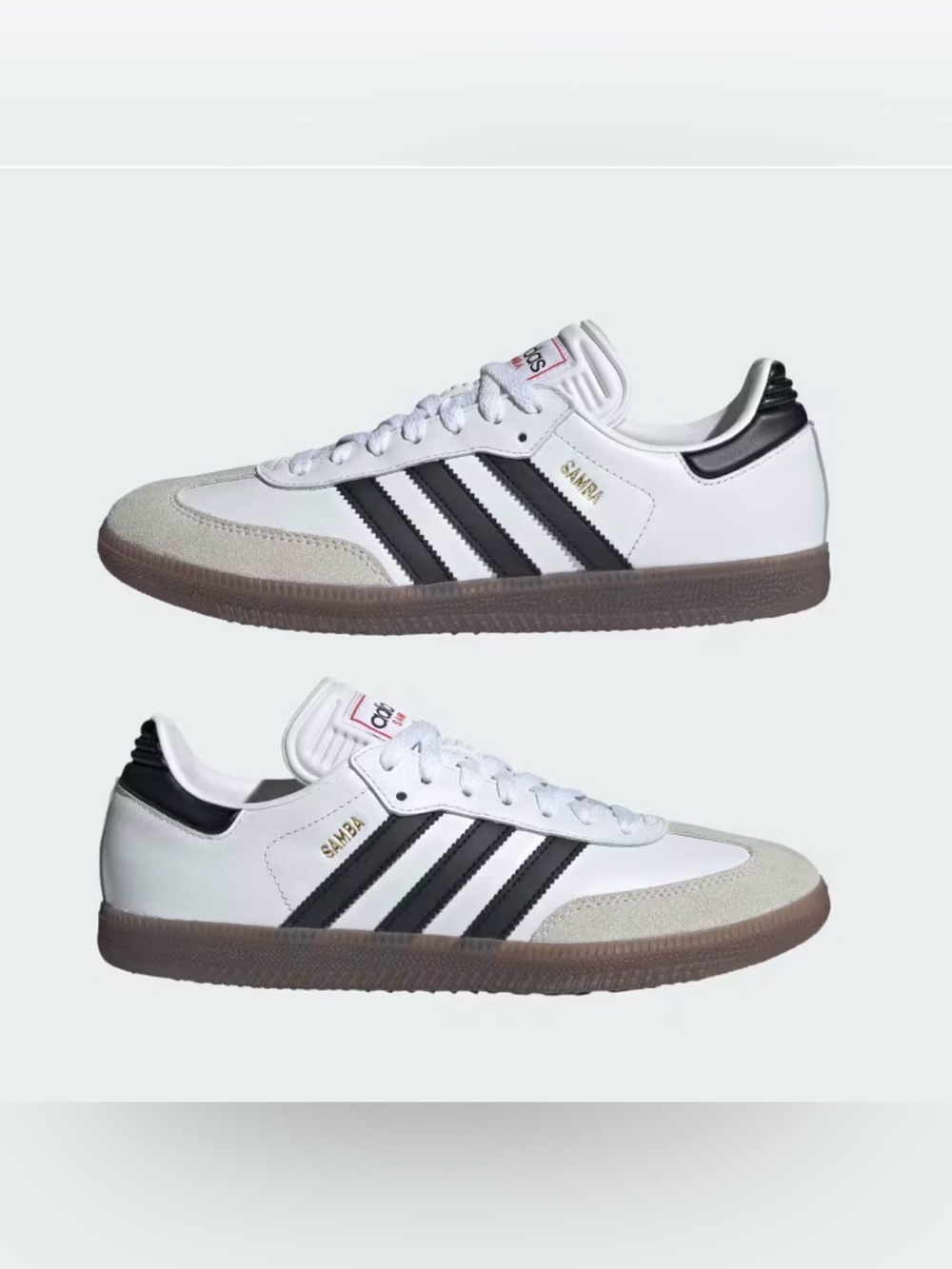 Adidas Samba OG White Black Gum Sneakers Women’s Size 9 Lightly Used